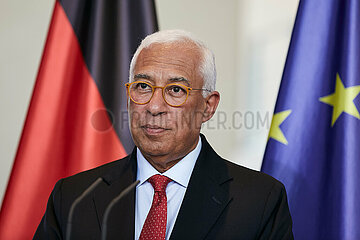 Berlin  Deutschland - Der Praesident des Europaeischen Rates Antonio Costa bei einer Pressekonferenz im Kanzleramt.