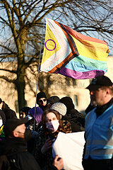 Gegenprotest und Protest von Reichsbürgern in Schwerin