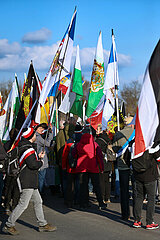 Gegenprotest und Protest von Reichsbürgern in Schwerin