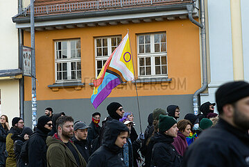 Gegenprotest und Protest von Reichsbürgern in Schwerin