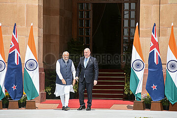 Narendra Modi meets Christopher Luxon in New Delhi