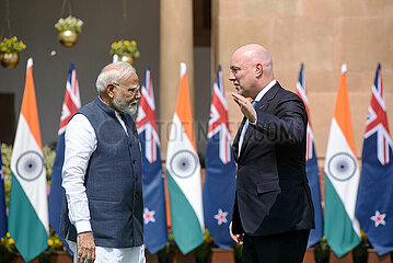 Narendra Modi meets Christopher Luxon in New Delhi