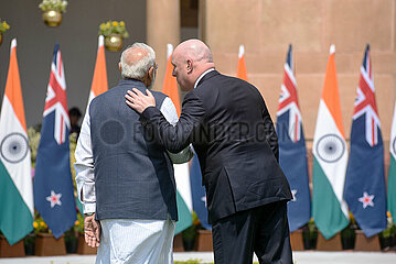 Narendra Modi meets Christopher Luxon in New Delhi
