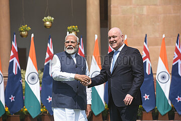 Narendra Modi meets Christopher Luxon in New Delhi