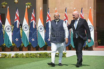 Narendra Modi meets Christopher Luxon in New Delhi