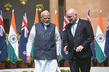 Narendra Modi meets Christopher Luxon in New Delhi
