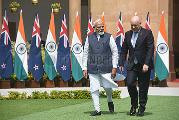 Narendra Modi meets Christopher Luxon in New Delhi