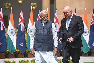 Narendra Modi meets Christopher Luxon in New Delhi