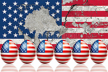 Symbolische Eier USA