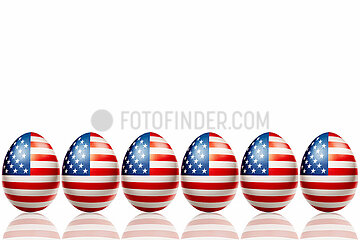 Symbolische Eier USA