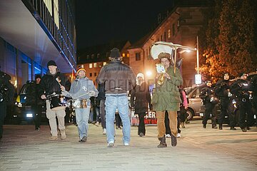 Protestaktion gegen Rechte Demo in Nürnberg