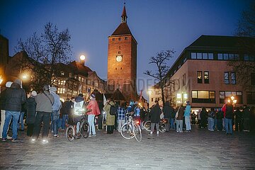 Protestaktion gegen Rechte Demo in Nürnberg