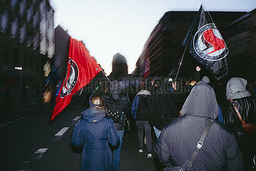 Protestaktion gegen Rechte Demo in Nürnberg