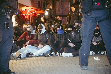 Protestaktion gegen Rechte Demo in Nürnberg