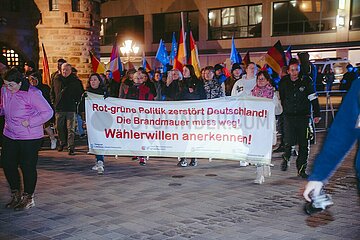 Protestaktion gegen Rechte Demo in Nürnberg