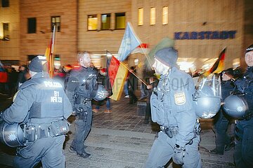 Protestaktion gegen Rechte Demo in Nürnberg