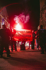 Protestaktion gegen Rechte Demo in Nürnberg