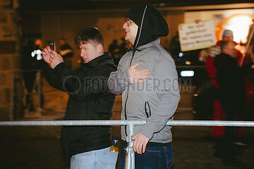 Protestaktion gegen Rechte Demo in Nürnberg