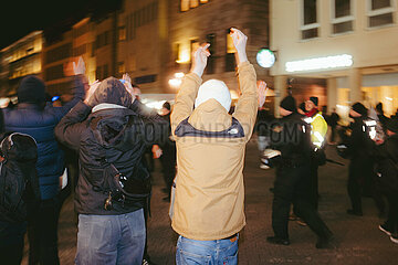 Protestaktion gegen Rechte Demo in Nürnberg