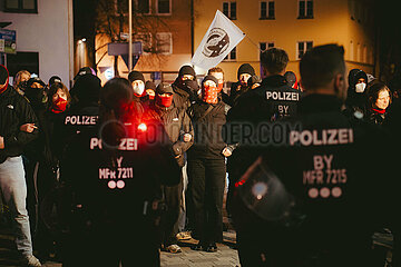 Protestaktion gegen Rechte Demo in Nürnberg