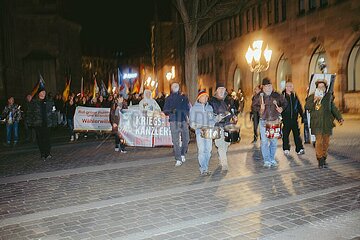 Protestaktion gegen Rechte Demo in Nürnberg