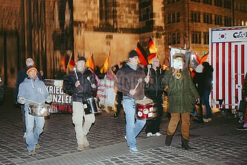 Protestaktion gegen Rechte Demo in Nürnberg