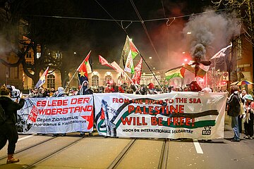 Pro-Palästina Spontandemo in Zürich