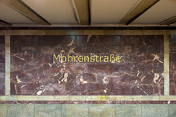 Berlin  Deutschland - U-Bahnhof Mohrenstrasse