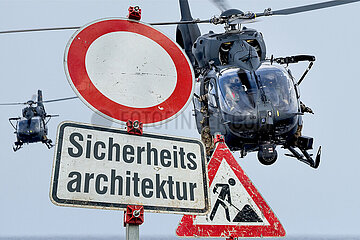 Symbolische Schilder Sicherheitsarchitektur