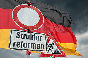 Symbolische Schilder Struktureformen