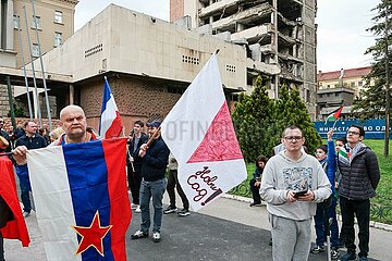 Anti-NATO-Protest in Belgrad / Serbien