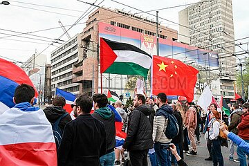 Anti-NATO-Protest in Belgrad / Serbien