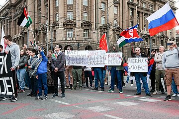 Anti-NATO-Protest in Belgrad / Serbien