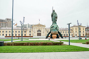 Sava-Platz mit Statue des Stefan Nemanja