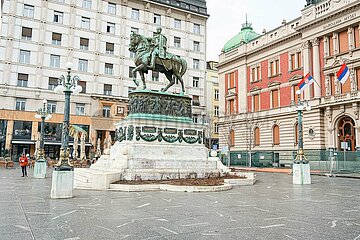 Das Nationalmuseum Serbiens am Platz der Republik