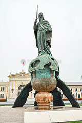 Sava-Platz mit Statue des Stefan Nemanja