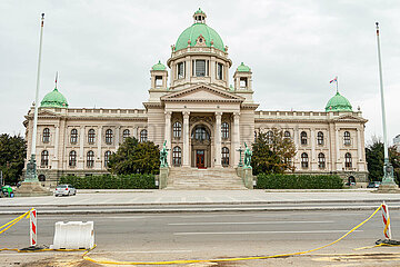 Das Gebäude des serbischen Parlaments