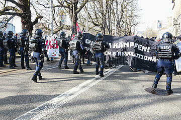 Züri Nazifrei Protest am 12. Februar 2022