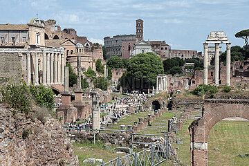 Rom  Italien  Blick auf das Forum Romanum
