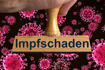 Symbolischer Stempel Impfschaden