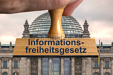 Symbolischer Stempel Informationsfreiheitsgesetz