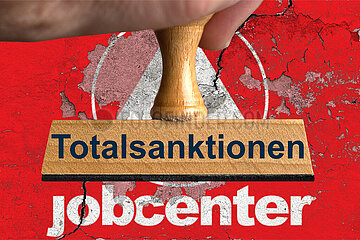Symbolischer Stempel Totalsanktionen
