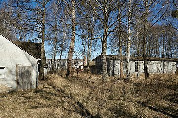 Fuerstenberg / Havel  Brandenburg  Deutschland - Gebaeude aus der Sowjetzeit auf dem Gelaende des Siemenslagers Ravensbrueck.