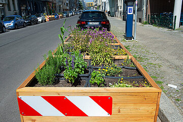 Berlin  Deutschland - Parklet in der Luebecker Strasse in Berlin-Moabit