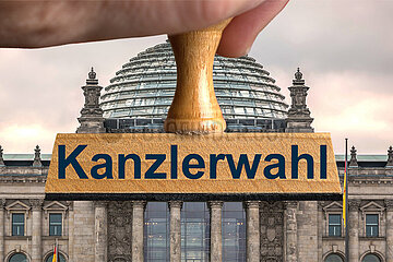 Symbolischer Stempel Kanzlerwahl