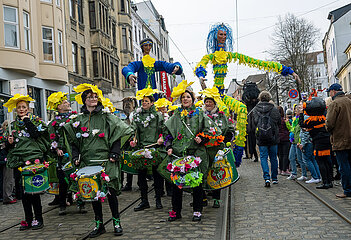 Deutschland  Bremen - Der 40. Bremer Samba-Karneval im Stadtteil Ostertor  in Bremen auch genannt Viertel