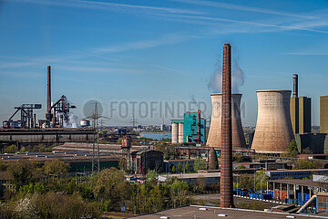Industrielandschaft  HKM Huettenwerk Krupp Mannesmann  Duisburg  Ruhrgebiet  Nordrhein-Westfalen  Deutschland