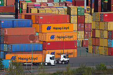 Hafen Duisburg  intermodales Containerterminal  Ruhrgebiet  Nordrhein-Westfalen  Deutschland