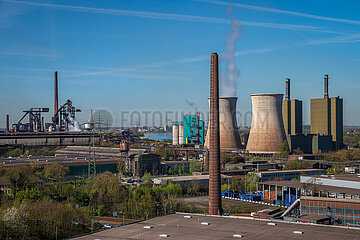 Industrielandschaft  HKM Huettenwerk Krupp Mannesmann  Duisburg  Ruhrgebiet  Nordrhein-Westfalen  Deutschland
