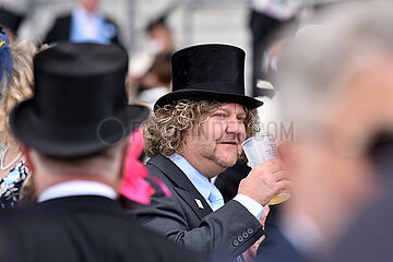 Royal Ascot  Fashion  man with top hat at the racecourse